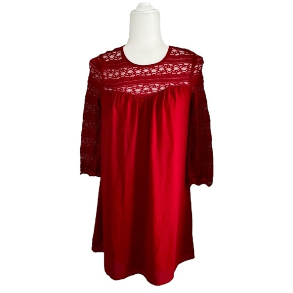 Speechless Red Long Lace Sleeve Dress - Picture 16 of 16